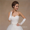 Women bridal wedding satin elbow high quality wedding lace gloves